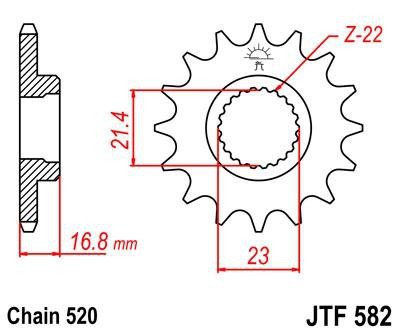 Звезда передняя JT Sprockets JTF 582.16